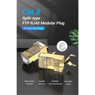 Rj45 Connector Cat8 RJ45 8P8C Modular Ethernet Cable Cat 8 FTP Head Plug Gold Plated RJ45 Crimp Netw