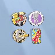 Anime Movie Futurama Brooch Cartoon Beer Juice Pin Brooches Lapel Badges Pins Jewelry Gift for Frien