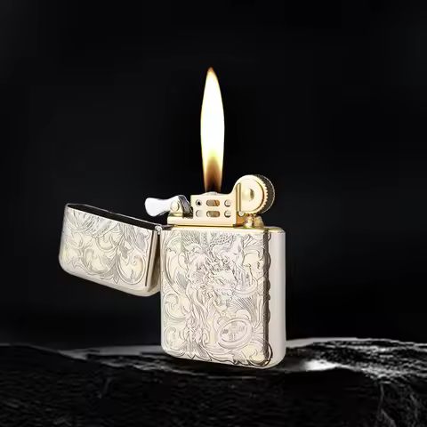 ZORRO Z790 Double-sided Finely Carved Copper Shell Fuel Lighter Upgraded Version 3rd Generation High