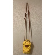Angelia & Pats Bright Yellow Mini Crossbody Bag Long Backpack Canvas Shape 90% New Taipei