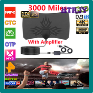 HTRJY 3000 Miles 8K Digital DVB-T2 Tv Antenna with Amplifier Booster 1080P Antenna for Outdoor Car Antenna RV Travel Indoor Smart Tv ERTGE