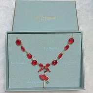 法國精品 蕾娜海 Les Nereides 紅色芭蕾舞伶 水鑽項鍊