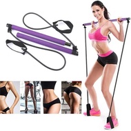 PANDA Portable Pilates Bar Kit with Resistance Band Yoga Exercise Pilates Stick-z243