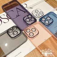 Simple Cases For OPPO A78 A58 A58X A78 A73 5G Reno 8Z 7Z 8 7 Lite 4 3 5G F21 Pro 5G Phone Case With Camera Lens Film Back Cover Transparent Soft TPU Business Couple Mobile Casing