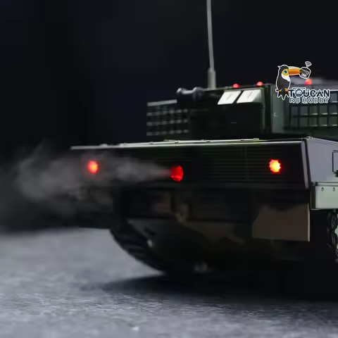 New HengLong RC Tank 1/24 3809 2.4GHz Leopard2A5 Remote Control BB Infrared Battle Tank Model Spray