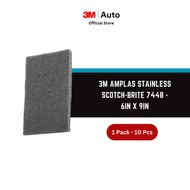 Scotch-Brite Stainless Steel Sandpaper3m 7448 - 6in x 9in (10 Pad/ Pack)