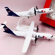 High-end FedEx Feeder ATR 72 Global Transport Plane Model - Standard 1:130 Scale, With Display Stand