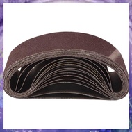 [P K A M] 3X21 Inches(75X533mm) Aluminum Oxide Sanding Belt 15 Pack Sanding Belts ( 80 120 180 240 4