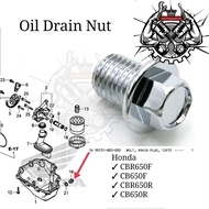 Oil Drain Nut Plug Honda Skru washer Minyak Hitam CBR650F CB650F CBR650R CB650R 90131-896-650