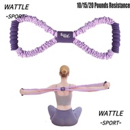 WATTLE 8-Line Puller, Multi-functional 10/15/20 Pounds Resistance Yoga Tensioner, Portable Elastic B