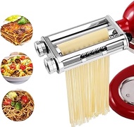 FavorKit Pasta Maker Attachment for KitchenAid Mixers,3 in 1 Set Included Pasta Sheet Roller, Spaghetti Cutter, Fettuccine Cutter Accessories and Cleaning Brush