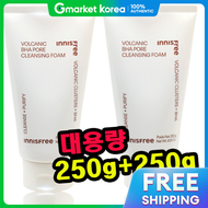 Innisfree | โฟมล้างหน้า Jeju Volcanic บีเอชเอ สำหรับรูขุมขน 250g x2