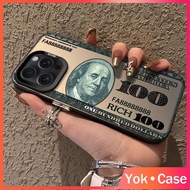USD Banknotes Phone Case for iPhone 16 15 14 Pro Max 13Mini 12Pro 11 XS XR 7 8 Plus Shockproof Cover