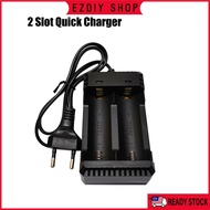 18650 26650 2 Slot Battery Quick Charger Flat Top Battery Charger