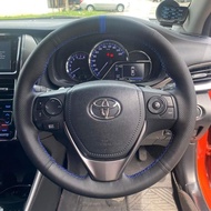 Toyota Vios 2023 Vios NCP150 NCP151 Yaris Leather Car Steering Cover Wrap Jahit Steering Self DIY Se