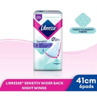 Libresse Sensitiv Wider Back Night Wing (32cm x 10s)/ (41cm x 6s) | libresse | sanitary napkin | tua