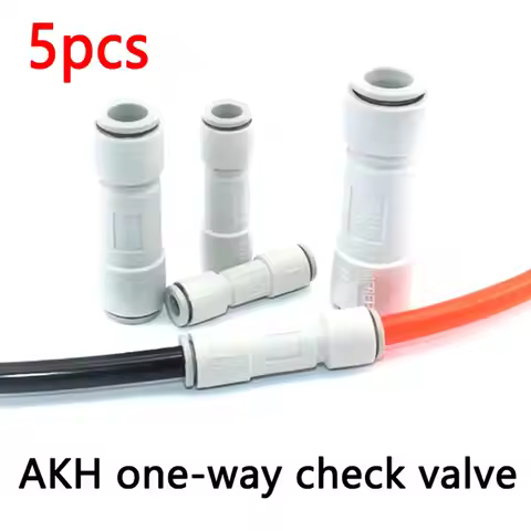 5PCS/Straight Pneumatic Control AKH Non Return Plastic Check Valve 4,6,8,10,12mm One-touch Fittings 
