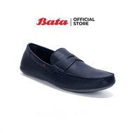 Bata บาจา รองเท้าคัทชู รองเท้าลอฟเฟอร์หนัง Loafers รองเท้าหนังหุ้มส้น สำหรับผู้ชาย รุ่น Frame สีกรมท่า 8419119