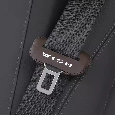 2pcs Car Seat Belt Buckle Cover Leather Protector Anti-collision Case For TOYOTA wish