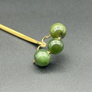 玉石珠原銅髮簪