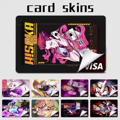 Hunter X Hunter Hisoka Anime Credit Card Skin Stickers No Adhesive Residue Water Proof For VISA Cred