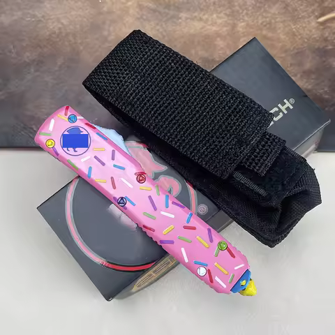 MICRO ULTRA OTF TECH Knife UT Series Dessert Warrior UT Folding Blade Donut Pink Outdoor EDC Self De
