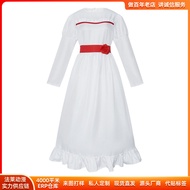 Annabelle cos costume Halloween white dress ccospy two-dimensional stage performance costume