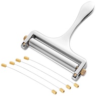 Cheese Slicer Adjustable Thickness Heavy Cheese Slicers with Wire for Soft & Semi-Hard Cheeses -4 Cu