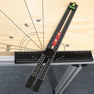 【LK5G】-Drawer Door Hole Drilling Template Drywall T Square Ruler Adjustable Positioning Ruler Drilli