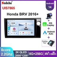 9 inch HONDA BRV BR-V 2016+ Android Monitor wireless Carplay Auto Stereo 2K QLED Screen Wifi 4G DSP 