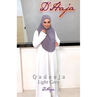 Dhaja Qadeeja Light Grey Tudung Sarung