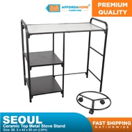 SEOUL STOVE STAND  metal coated Gas Stove Stand Heavy Duty Kitchen Rack Gas Rack Stove Rack - Afford