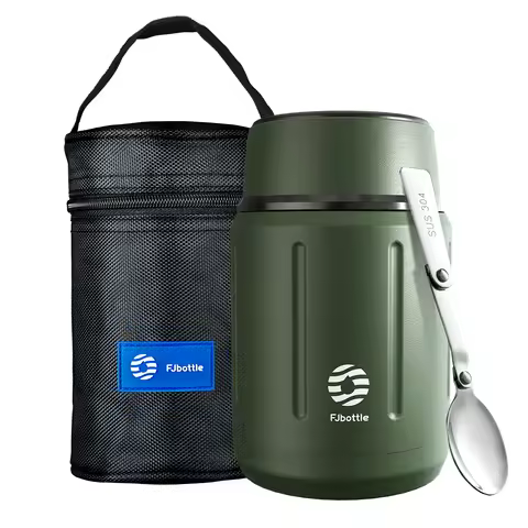 FEIJIAN Food Thermos Vacuum Lunch Box 316 Stainless Steel Lunch Container 750ML Free Spoon