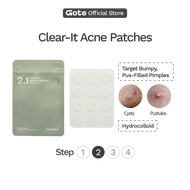 Goteskin Clear-It Acne Patches (12PCS) - Pimple Patch | Acne Spot Treatment | Invincible | Hydrocoll