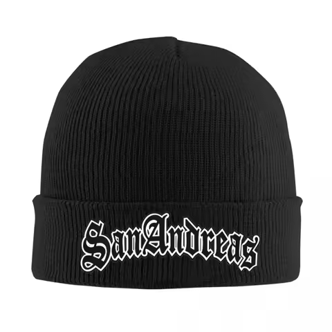 GTA San Andreas Logo Beanie Hats Cute Caps Adult Unisex Outdoor Sport Knit Hat Winter Pattern Head W