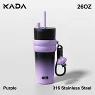 KADA Tumbler Hot and Cold 316 Stainless Steel with Straw Aquaflask Coffee Mug with Lid Vacuum Flask