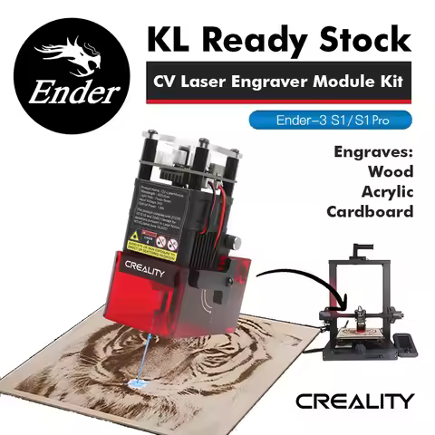 Creality CV-Laser Engraving Laser Module 24V 1.6W 5W Precise Focusing Soot Absorption for Ender 3 S1