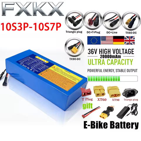 brand new 36V 16Ah 26Ah 18650 10S4P 10S6P Lithium battery With BMS 500-1000W For 36V E-Scooter Li-io
