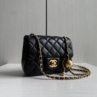 Top Three Standards Complete 1: 1 Ball Lambskin Camera Bag Square Fat Golden Ball Small Steel Ball B