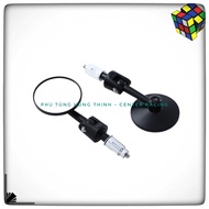 Genuine 6061 aluminum handlebar round motorcycle rearview mirror