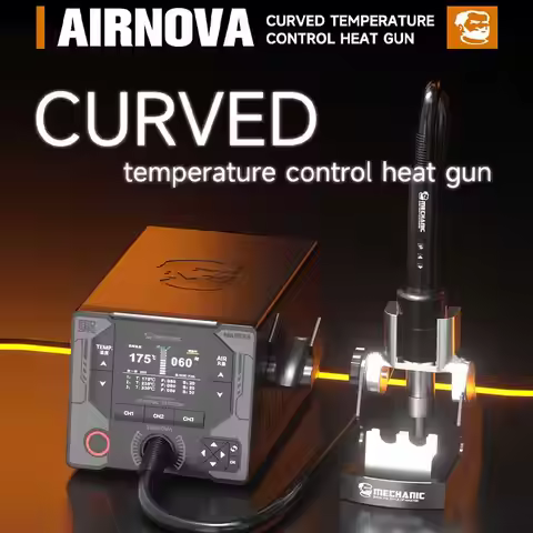 MECHANIC AIRNOVA Curved Temperature Control Hot Air Gun Soldering Station 1200W Phone BGA IC PCB Rew