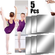 3/5/10Pcs Back Glue Paste Ultra-Thin Flexible Mirror Sheets/DIY Tiles Wall Decor Mirror Sticker