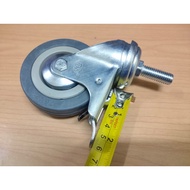 Chair Wheels Cabinet Wheels Trolley Table PU Rubber Screw Rack 3" Live + pc Brakes