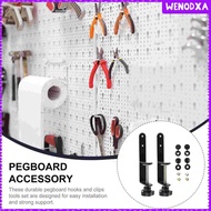 [Wenodxa] 2Pcs Pegboard Desk Mount Clamp Stand Desk Clips for Office Kitchen Home