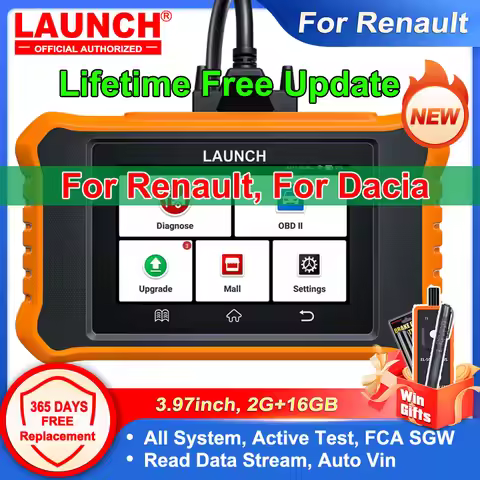 LAUNCH X-431 Creader Elite V2.0 For Renault for Dacia All System Car Diagnostic Tool Bi-directional 