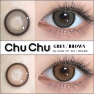 Jeucons Chu Chu Grey/Brown 14.5mm 0-800power Contact lens with power Original from Korea