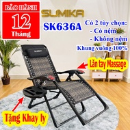 Ghế xếp thư giãn Sumika SUMIKA 636A lưới vân mây đan thoáng mát + Tặng kèm khay để ly