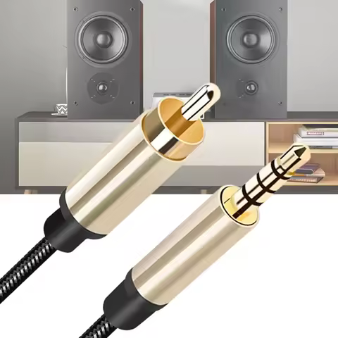 Digital Coaxial Audio Cable Gold-plated Stereo SPDIF 3.5MM Jack RCA To RCA Male Coaxial Cable For HD