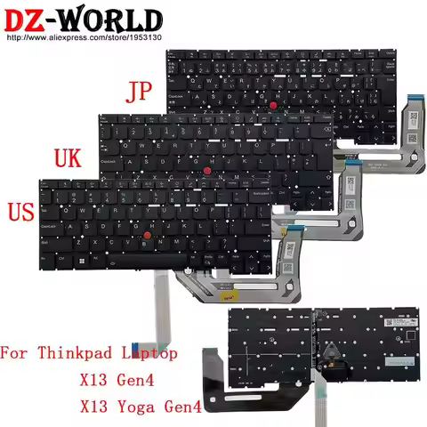 US UK English JPJapanese Backlit Keyboard For Lenovo Thinkpad X13 Yoga Gen4 G4 2-in-1 G5 Laptop SN21