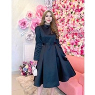 S-4XL เดรสจิตรลดาดำ Love Lady เดรสดำ เดรสผู้หญิง เดรสสาวอวบ เดรสออกงาน เดรสดำไปงานศพ เดรสดำเรียบหรู 